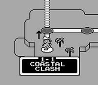 une photo d'Ã©cran de Adventure Island 2 - Aliens in Paradise sur Nintendo Game Boy